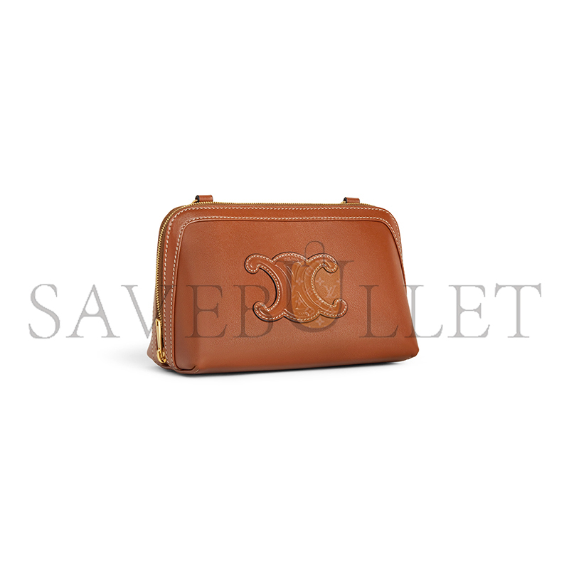 CELINE CLUTCH ON CHAIN CUIR TRIOMPHE IN SMOOTH CALFSKIN 10E383DR8.04LU (16.5*11*8cm) CELINE CLUTCH ON CHAIN CUIR TRIOMPHE IN SMOOTH CALFSKIN 10E383DR8.04LU (16.5*11*8cm)